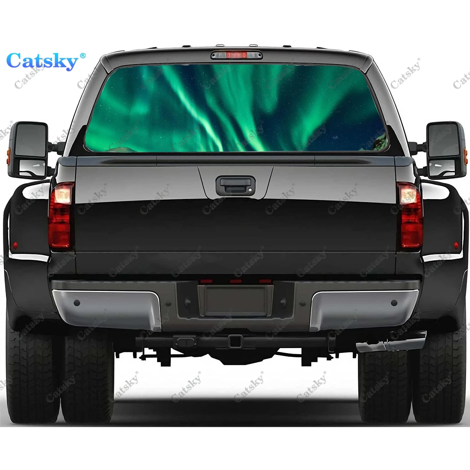 aurora car Window Decal Sticker Graphic PVC Decorative Truck Sticker Perforated Vinyl Universal Sticker