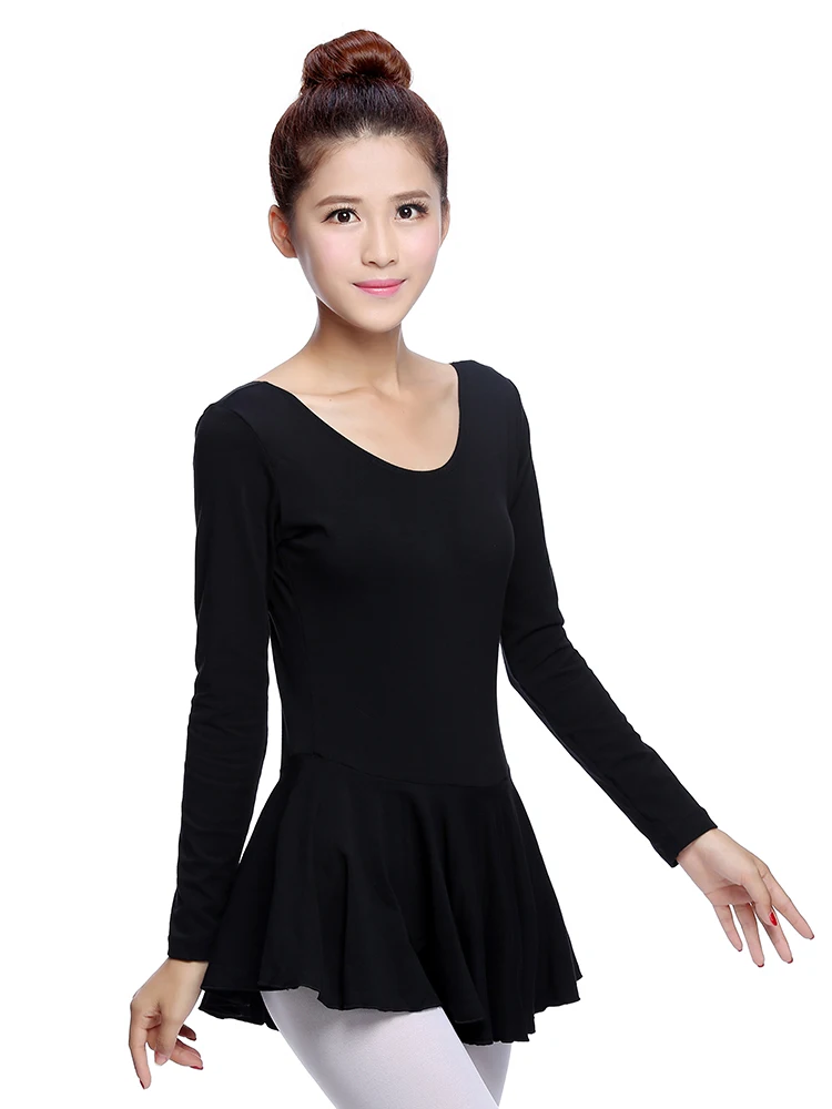 

Тренировочный костюм для балета и танцев - женский костюм в форме листа с длинными рукавами и покрытием всего тела для взрослых