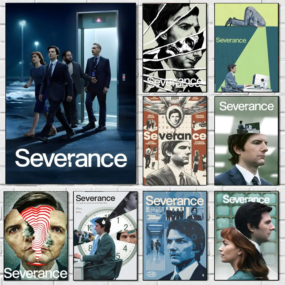 S-Severance TV Series Poster Self-adhesive Advanced Aesthetic Printing Paper Wall Art For Living Room Home Decor