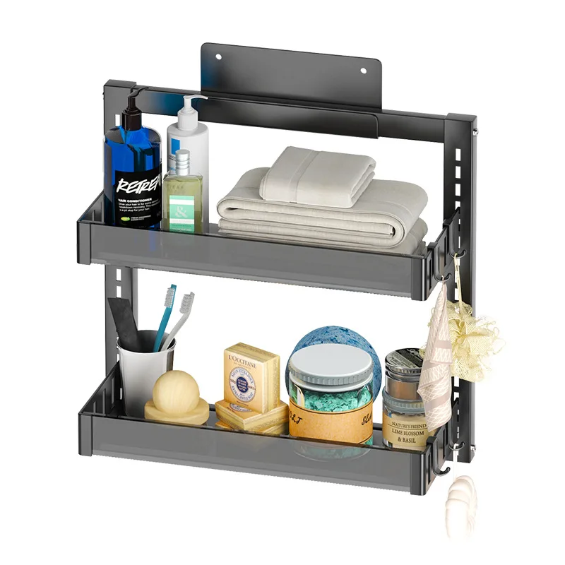 Bathroom Shelf Bathroom Accessories Shampoo Storage kitchen accessories Holder No Punch Metal Shelf Organizer Corner Shelf