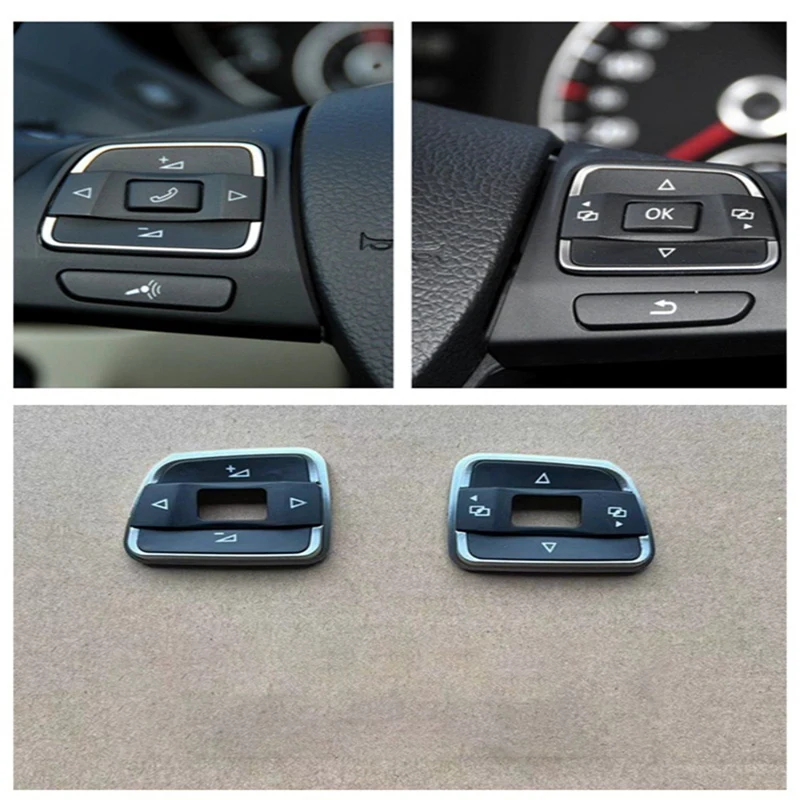 Super Sale Car Multi-Functional Steering Wheel Switch Control Button Cover Cap Trim for VW Golf 6 MK6 GTI Scirocco