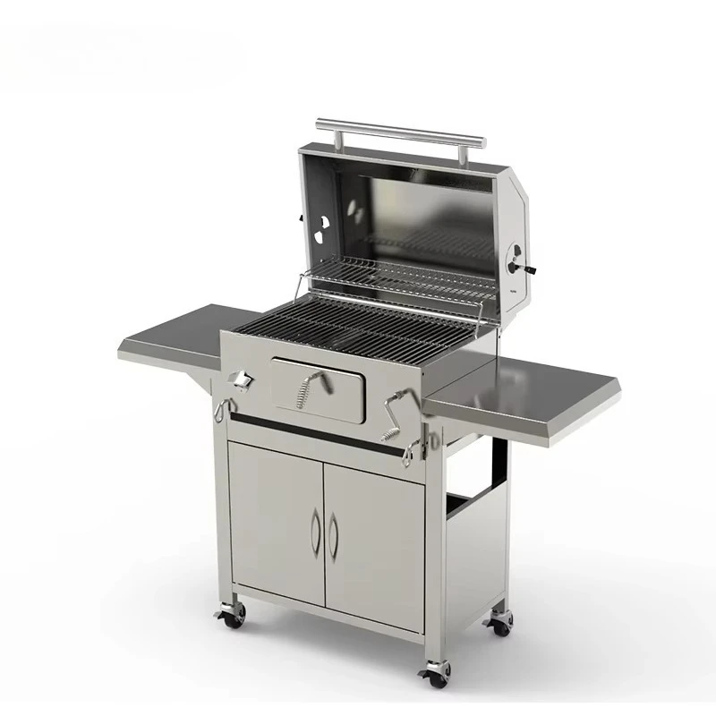 Outdoor Kitchen Barbecue Stainless Steel Grill Charcoal BBQ Grill for Garden