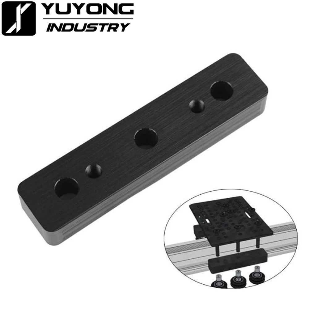 50pcs/lot precise black anodized Al6063-T6 v-slot spacer block on 20 series aluminum profile