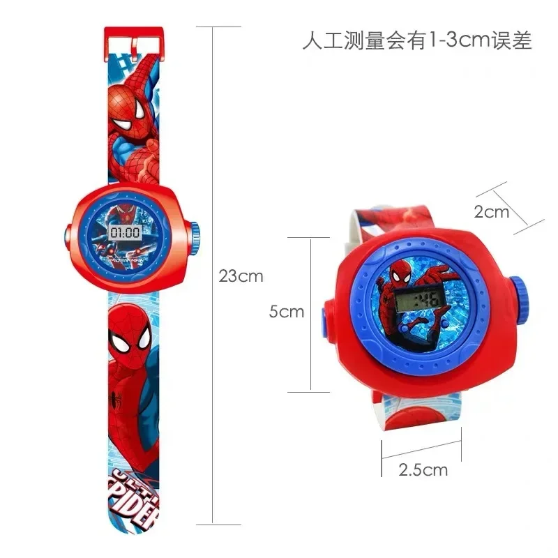 Hot Selling Disney Peripheral Toy Watch Spider Man Mickey Ice Queen Children\'s Cartoon Watch 3D Projection Electronic Watch