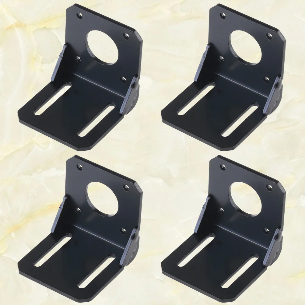 4pcs 3D Printer Motor Bracket Black Mounting Plate For 42 Stepping Motor L-Shaped Support Rack 3D Printer Extruder Parts