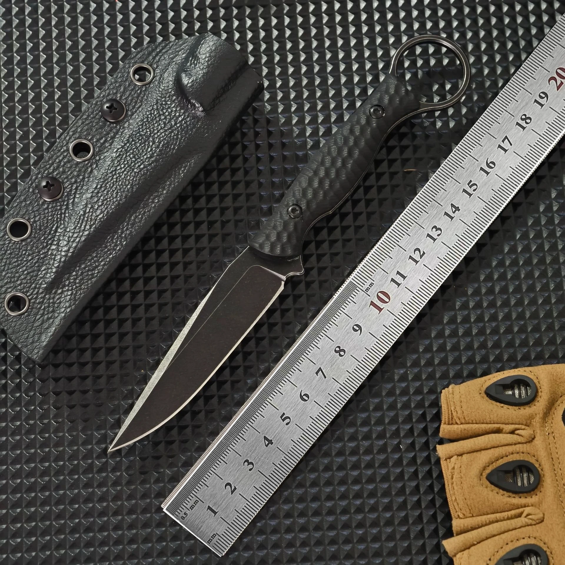 

TO/OR Steel fixed blade knife D2 Blade and G10 Handle Portable Mountaineering Knife Ideal Equipment for Outdoor Enthusiasts