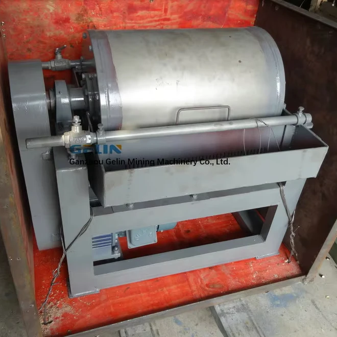 

Top Quality 1200-1500gauss Wet Process Drum Lab Magnetic Separator for Sale