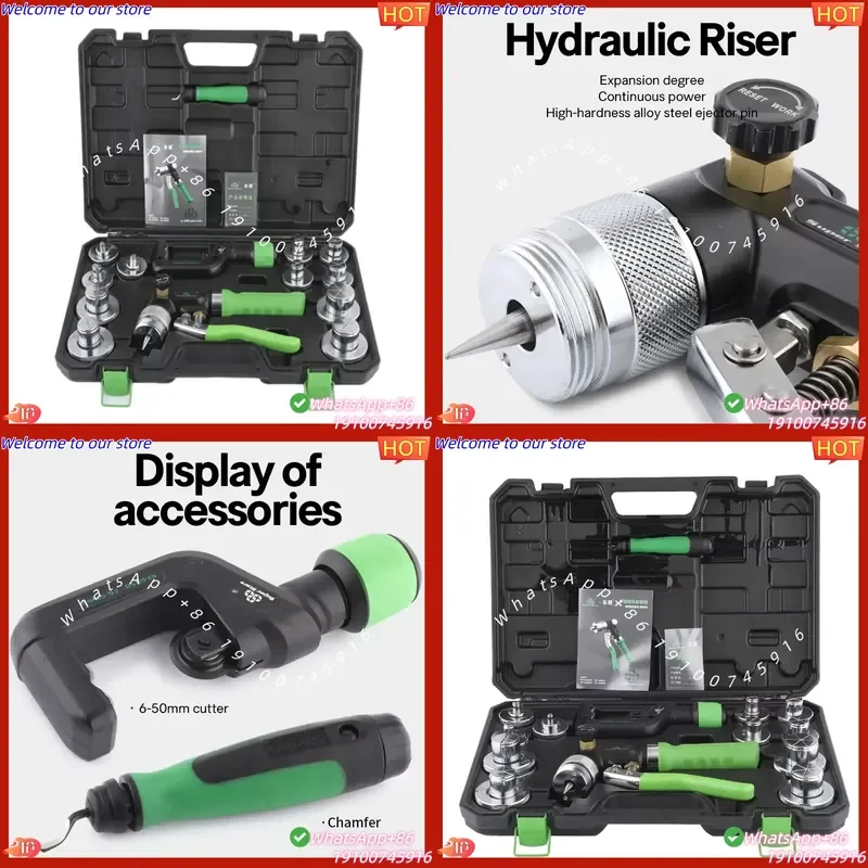 2026 ST-300AL Industrial Swaging Kit - 20% Stronger Cylinder Force with Auto-Reset, Complete with Cutters & Deburrer
