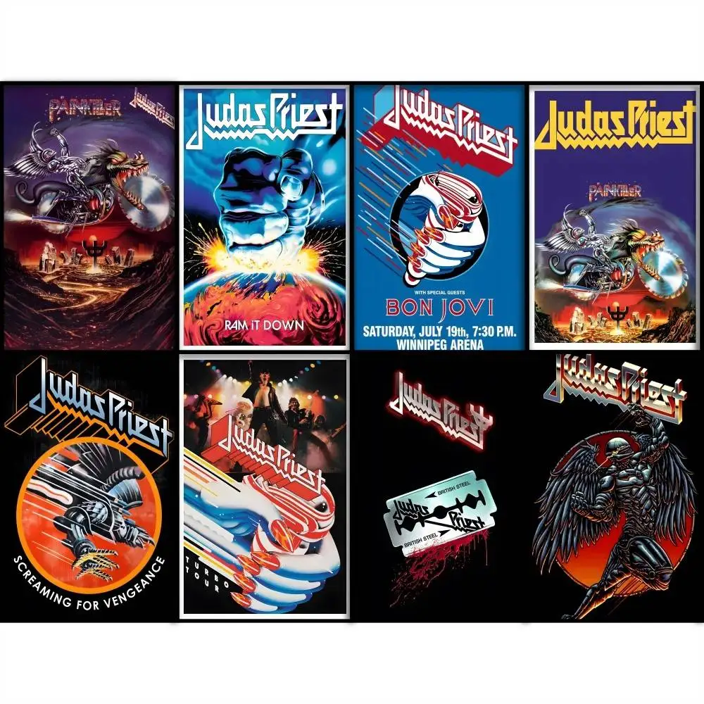 

Rock Band J-judas Priest Poster Painting Stickers Dorm Living Room Wall Decoration Gift Home Art Aesthetic