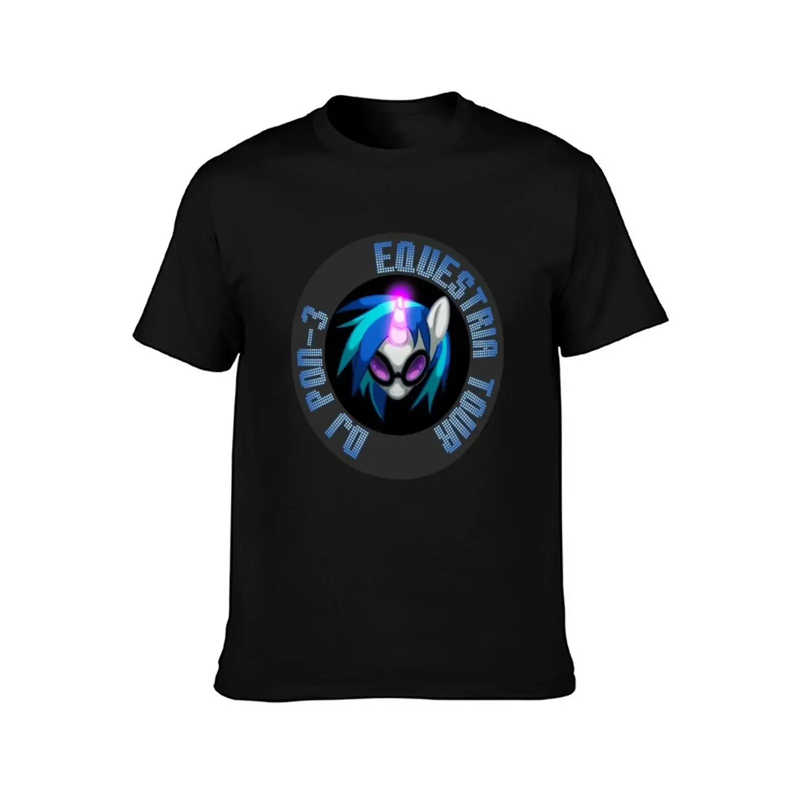 DJ Pon-3 Equestria Tour T-Shirt tshirts personalised vintage anime shirt Short sleeve tee men