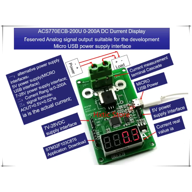 NEW 1PCS/LOT ACS770ECB-200U ACS770ECB 200U ACS770 0-200A DC current display meter