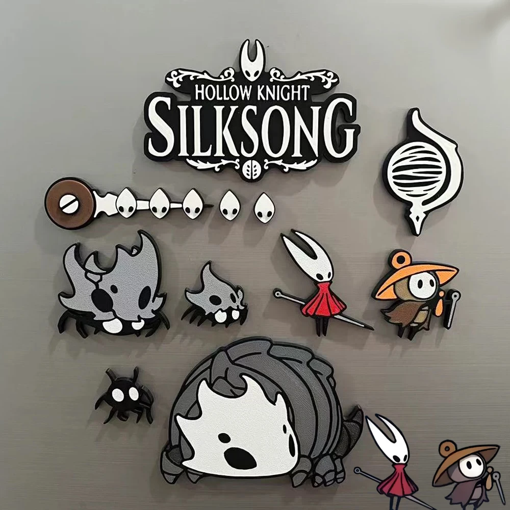 

Игра Hollow Knight Silksong Hornet Косплей Магнит на холодильник Шерма Брелок Сумка Подвеска Хэллоуин Магнитное украшение