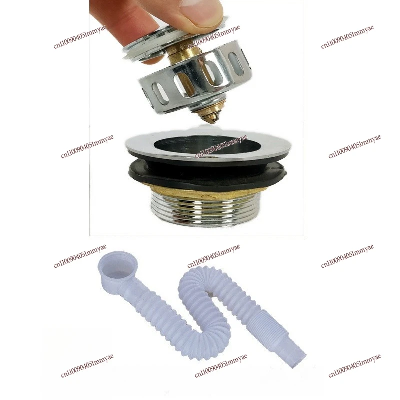 Children's bathtub drain switch hand twist press bounce