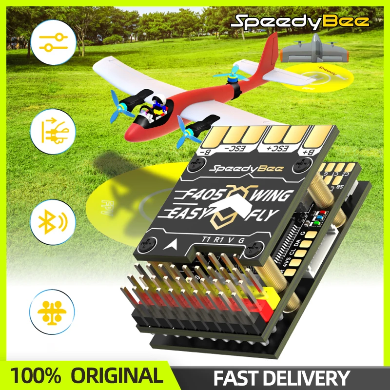 

SpeedyBee F405 WING MINI FC Контроллер полета INAV ArduPilot для RC FPV Самолет с фиксированным крылом Гоночный квадрокоптер для фристайла Дрон