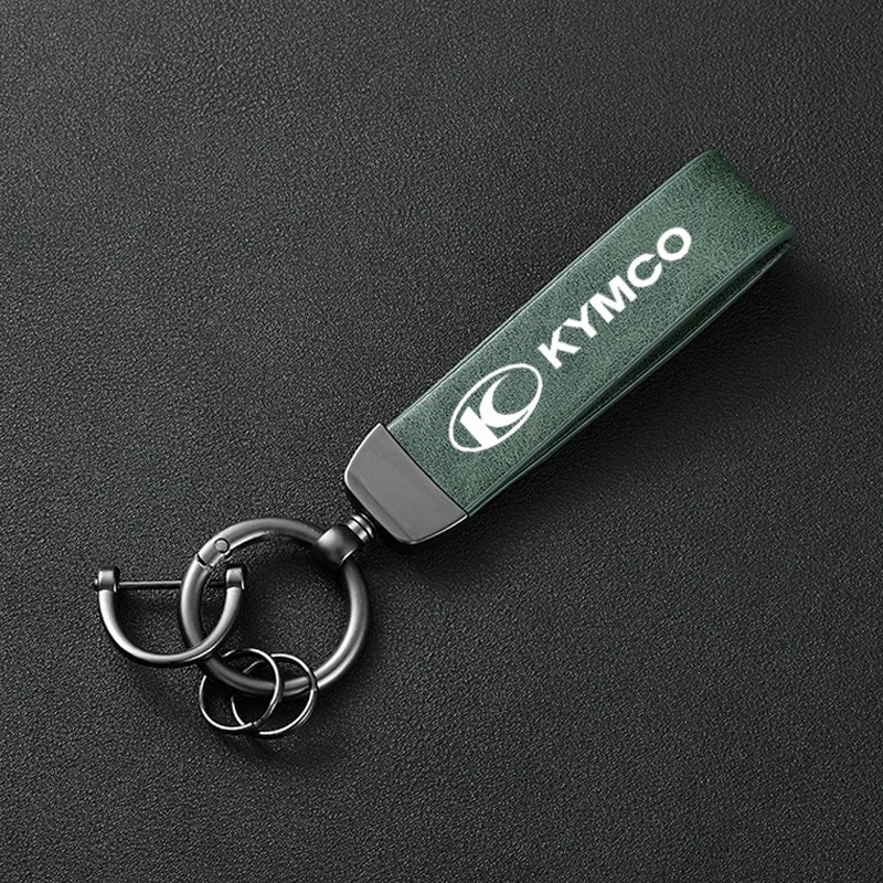 For Kymco Xciting 300 Downtown 125I 200I 300I 350I Xtown 125 Accessories High-Grade Leather Motorcycle Keychain Holder Keyring - view 5
