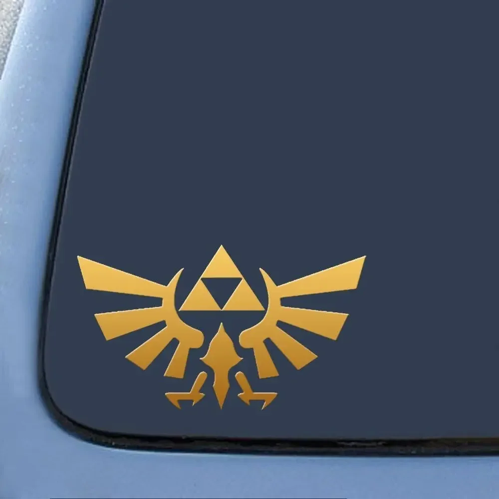 Waterproof Triforce Wings Graphic Vinyl Decal 1Pc For Auto Motorbike Notebook Window Ornament