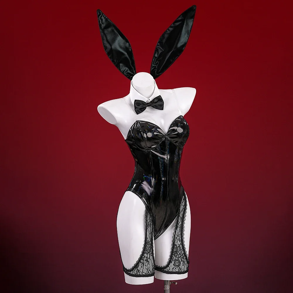 Bunny Girl Kitagawa Marin Cosplay Costume Women Sexy Leather Bodysuit Cute Bunny Girl Uniform Halloween Carnival Perform Clothes - Image 4