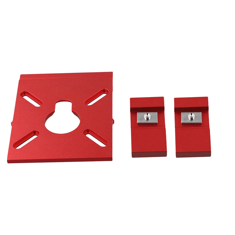 For Powertec Aluminum Router Guide Rail Adapter With Stopper For Woodworking Cutting Trimming Linear Milling Slot Auxiliary Brac