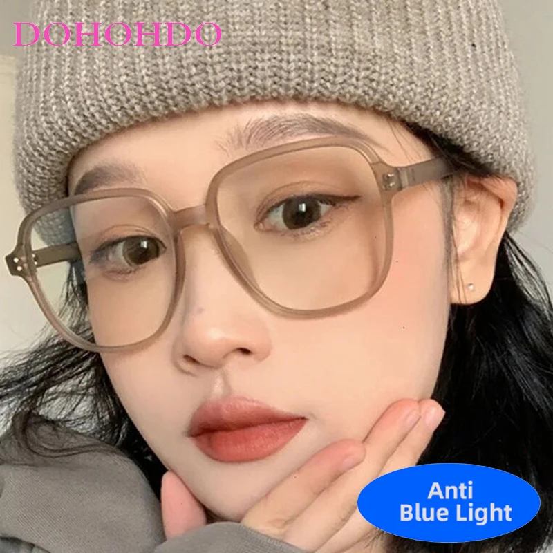 

Square Big Frame Optical Eyeglasses Classic Brand Designer Computer Eye Protection Anti Blue Light Glasses Women Men Lentes Оч