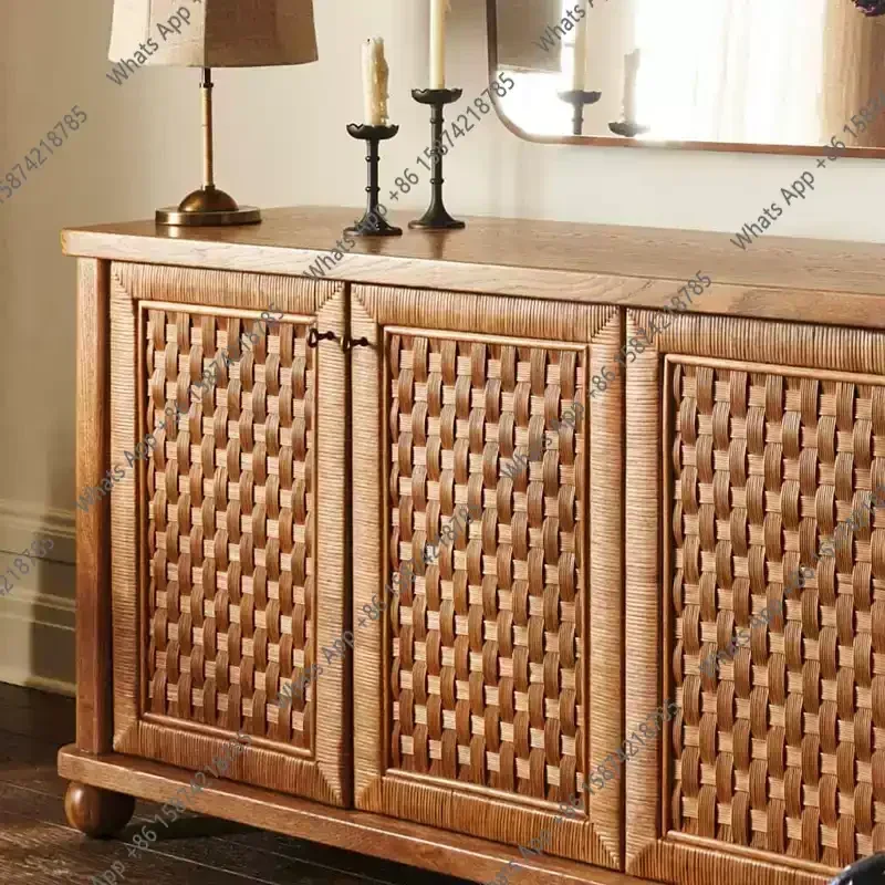 Xx Imported North American Ash Wood Porch Cabinet, All Solid Wood Dining Side Cabinet, American Rural Storage Cabinet, Locker Di