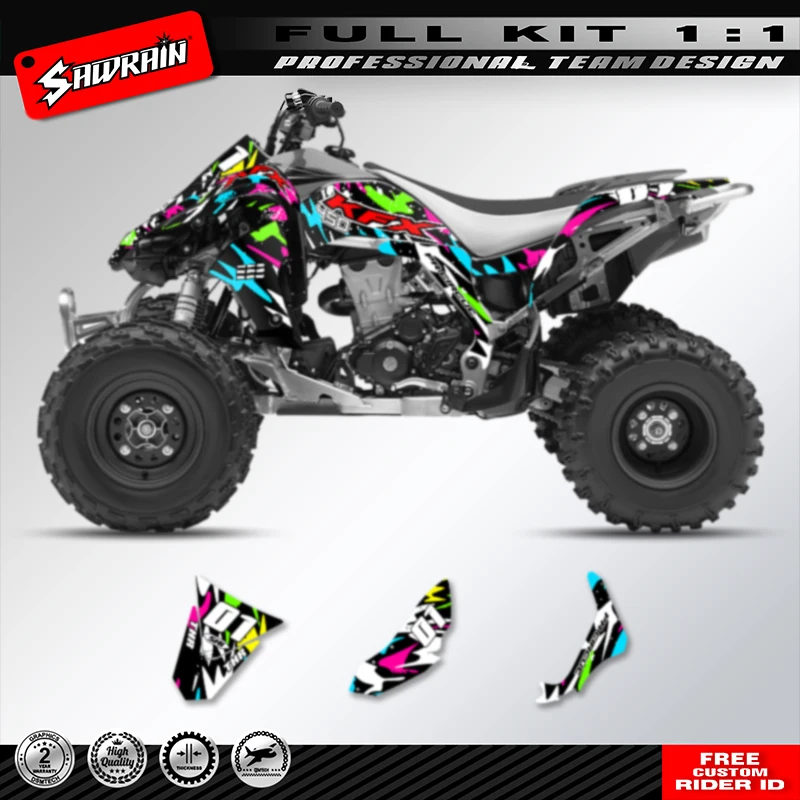 

Sawrain Custom Team Graphics Decals Kits For Kawasaki KFX 450 450R Motorcycle Stickers