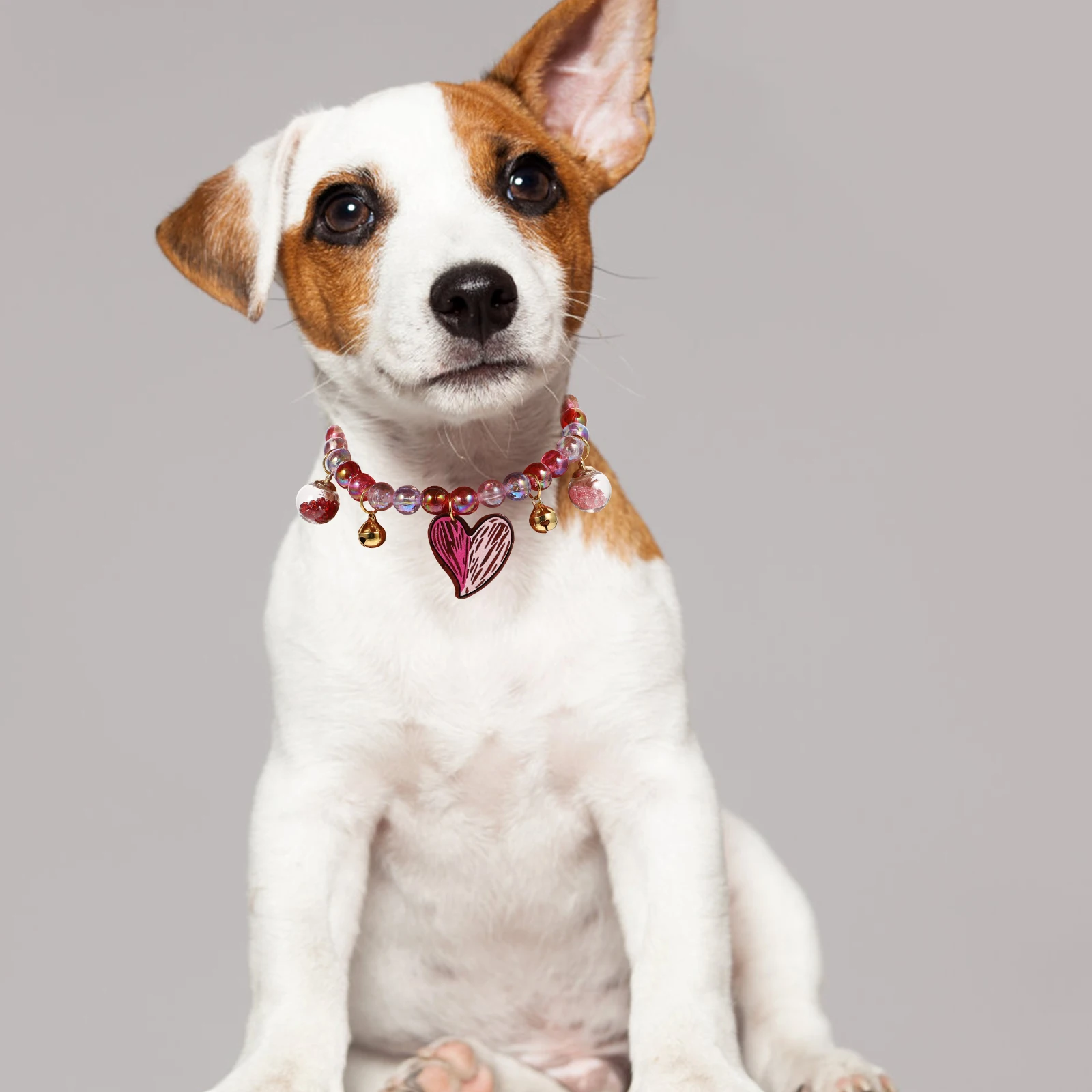 

Necklace Dog Beaded Pearl Collar Adjustable Stylish Photo Prop Pet Beaded Pet Collar Supplies Durability