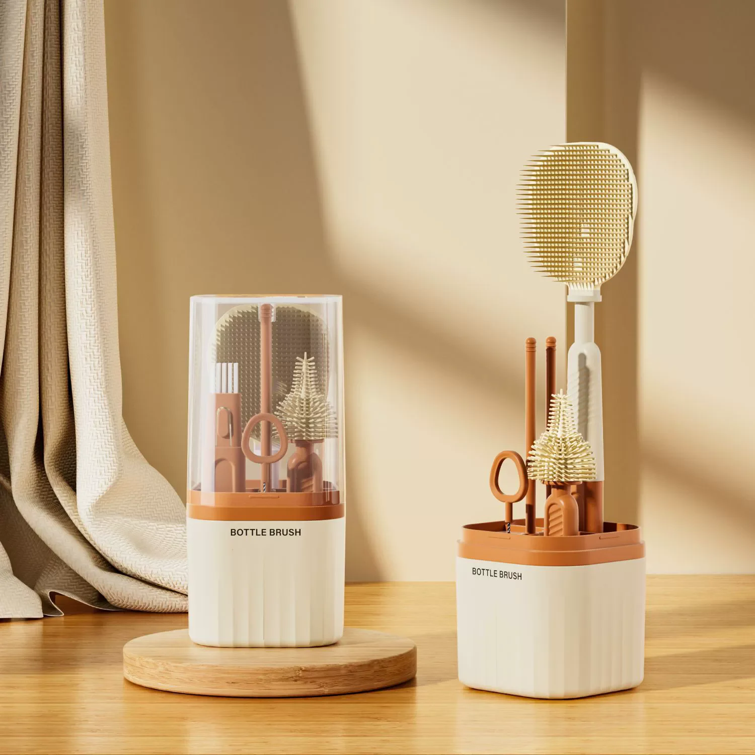 Набор кистей для детских бутылочек 6 в 1, набор для чистки бутылочек с соломинкой для сосков и сушильной стойкой, портативные предметы первой необходимости для путешествий в семье