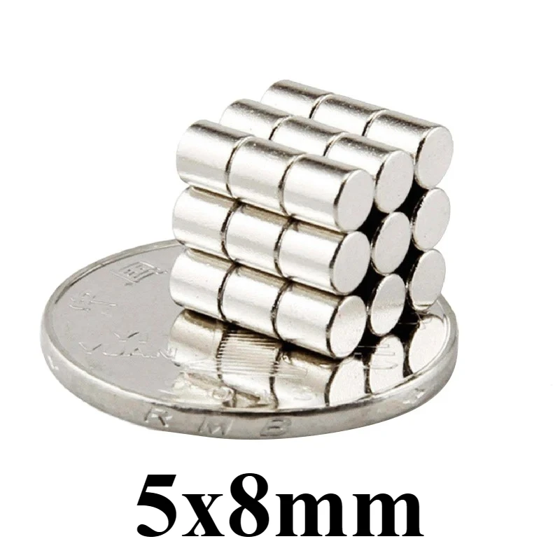 

5x8 mm Neodymium Disc Magnets 5mmx8mm Search Minor Diameter Magnet 5x8mm Bulk Small Round Magnets 5*8 mm