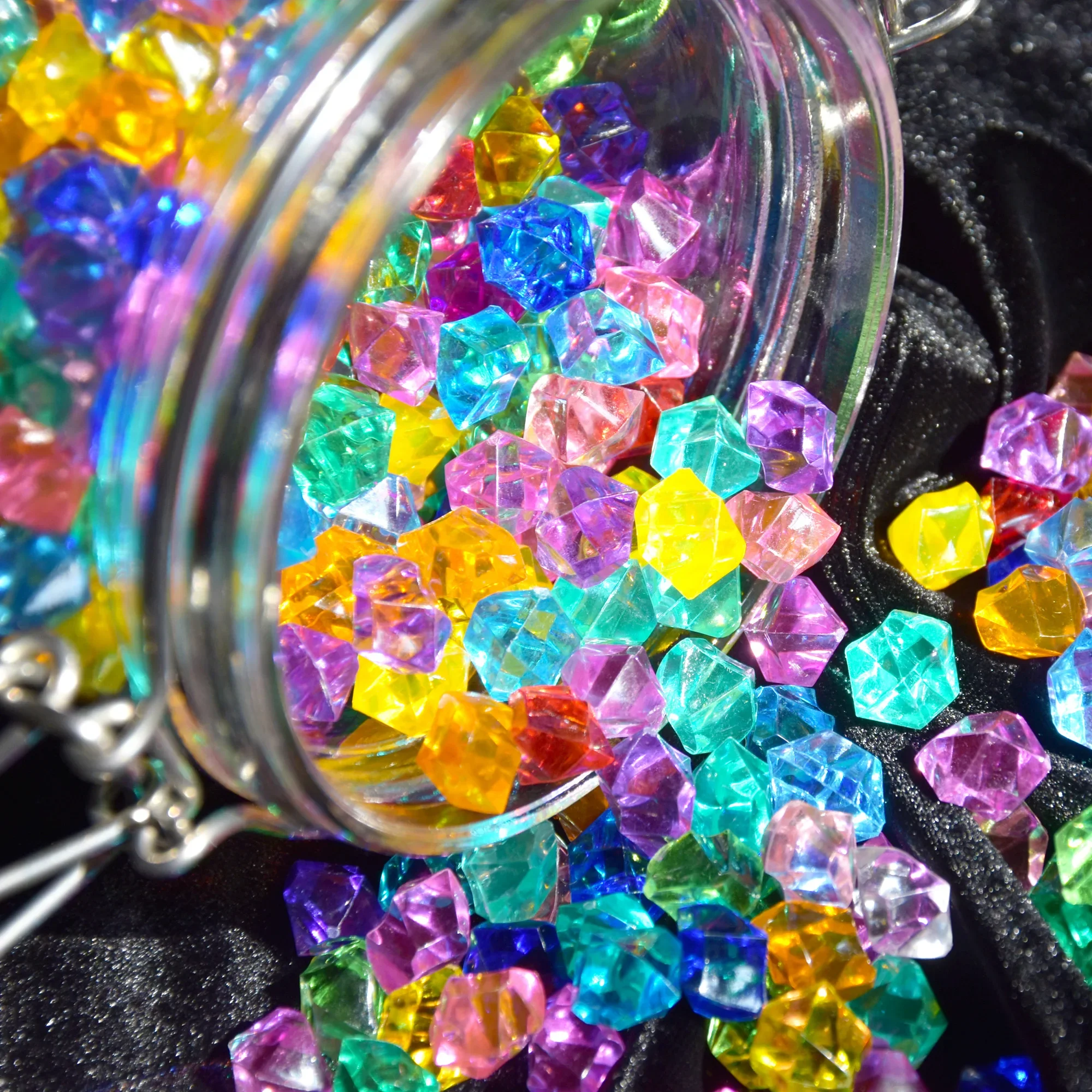 100 stücke bunte Acryl kristall Edelstein Eis felsen Vase Füller Pflanze Hydro ponik künstliche Farbe Aquarium Haupt dekoration