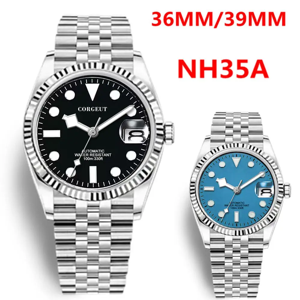 

36MM/39MM Sapphire NH35 Automatic Women reloj Men Watch Mechanical WristWatch Date 10Bar Sapphire Luminous Sport Male Clock