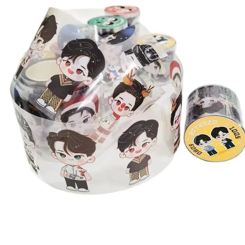 

4 см клейкая лента для домашних животных Untamed BJYX-декоративная наклейка «сделай сам», этикетка для фанатов, подарок с Xiao Zhan & Wang Yibo