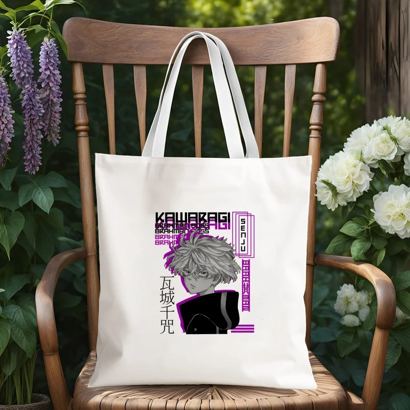 Anime Tokyo Revengers Manjiro Takemichi recién llegado, bolsa de lona artística, Totes, bolsas de compras impresas simples, vida informal para niñas, Pacakge