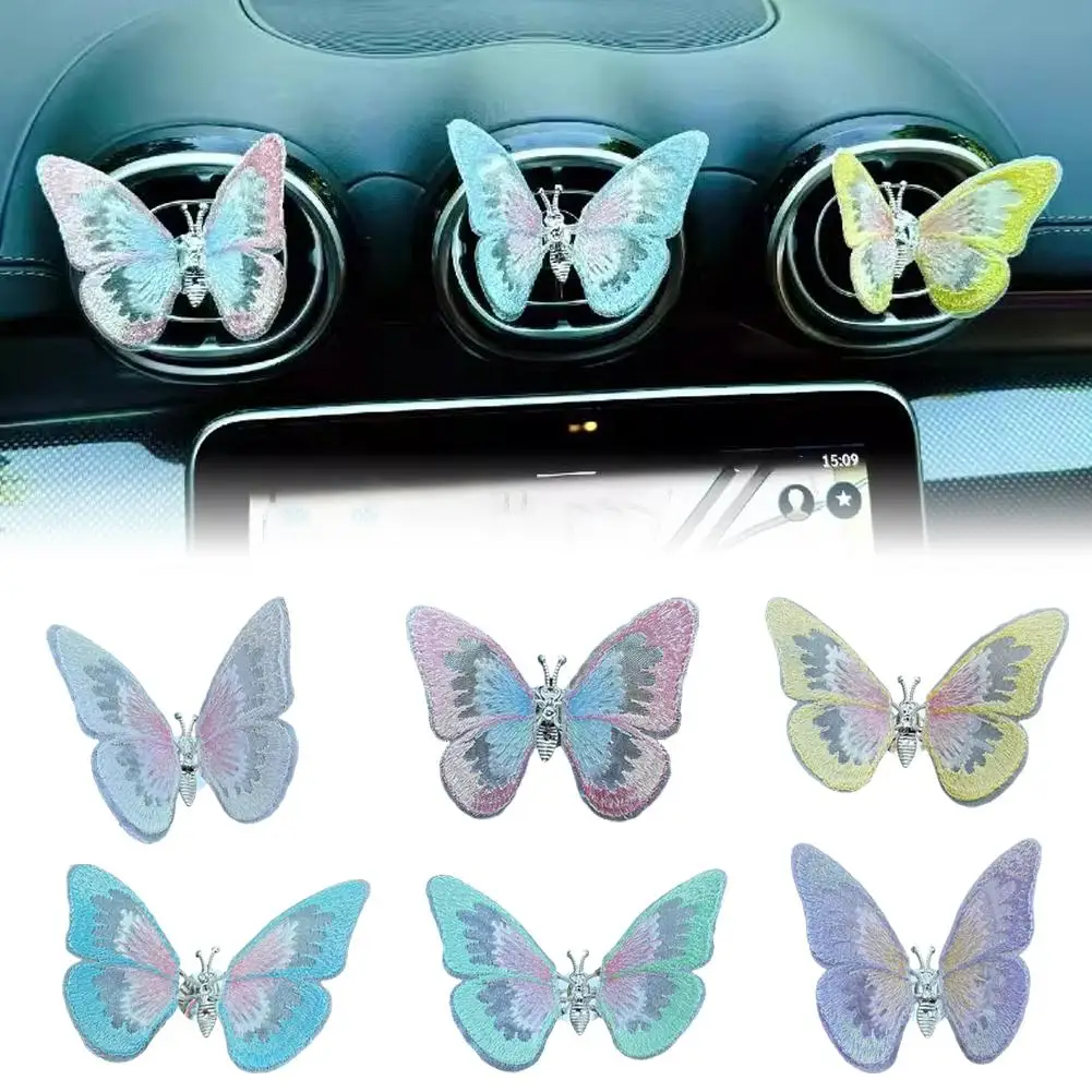 Car Center Console Air Outlet Moving Butterflies Vent Clip Car Aroma 1PC Interior Refreshing Spreads Accessories Ornament C D8H8