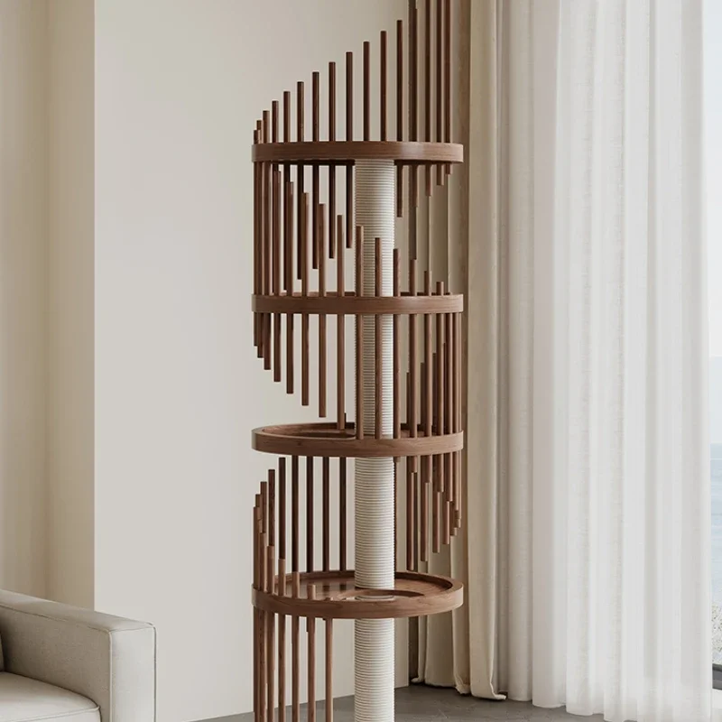 Solid wood cat climbing frame household occupies a small sisal column cat frame cat climbing frame