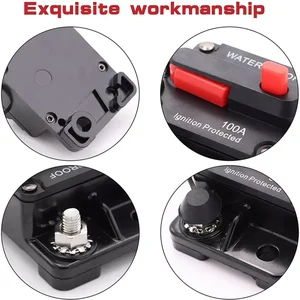 Restauração do fusível do interruptor da C.C., 12-48V, 30A, 40A, 50A, 60A, 70A, 80A, 100A, 120A, 150A, 200A, 250A, 300A, ampère para o carro, barco, auto, impermeável 10 principais vendas disjuntor inteligente dc - №3