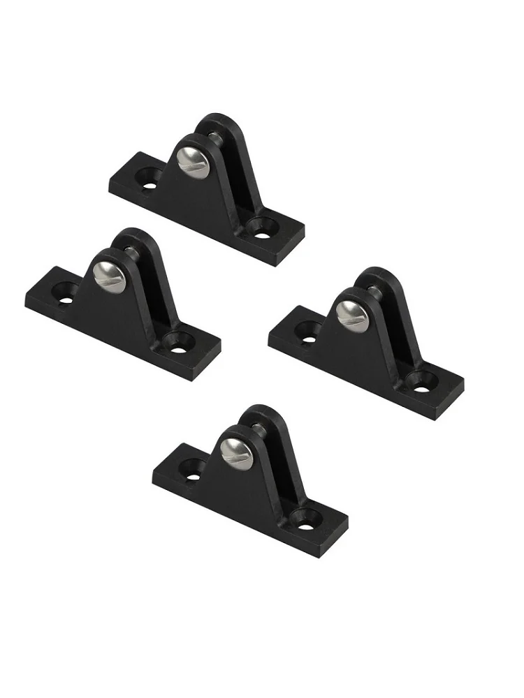 Charnières de pont à montage latéral de bateau, 2 pièces, en plastique Nylon noir, charnière de pont de bateau marin, accessoires de Yacht, matériel
