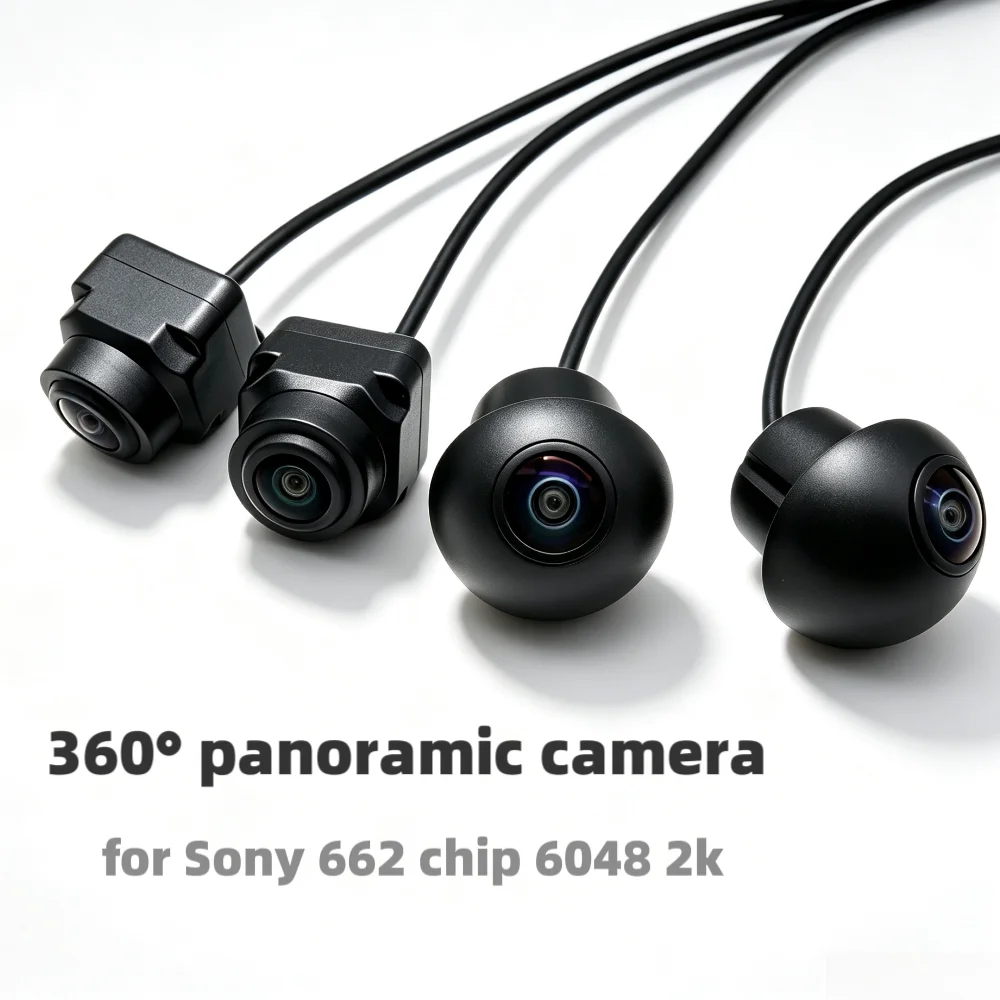 2K AHD 360 Bird View Panoramic Car Camera 4PCS for Sony 662 Chip 6048 Waterproof Surround Monitoring Camera for Android Head Uni