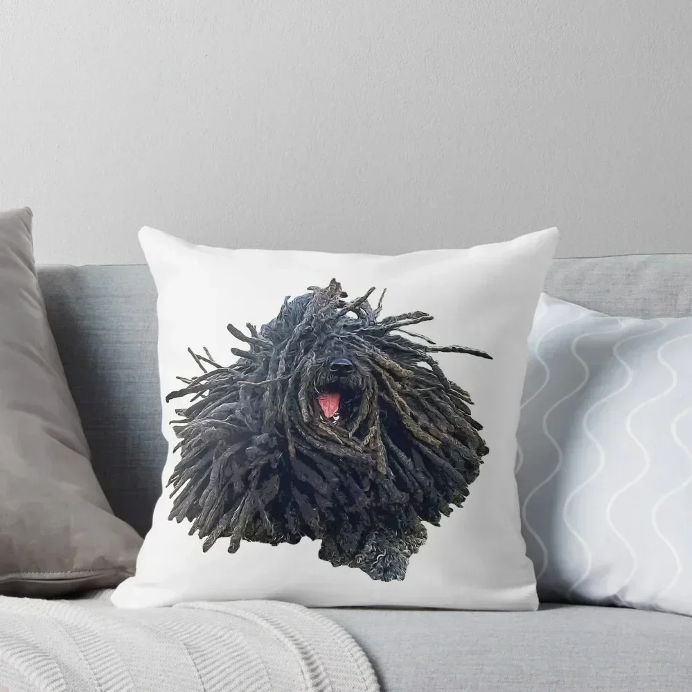 

Hungarian Puli Puppy Dog Dreadlocks Throw Pillow christmas decorations for home 2025 christmas pillowcases pillow