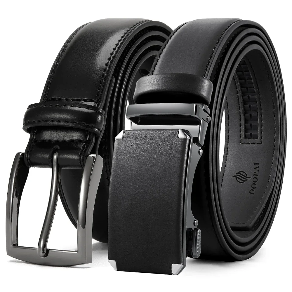 Men's High-quality Genuine Leather Long Needle Buckle Metal Automatic Buckle Men's Belt Casual Waist Belt Men's Multi-color