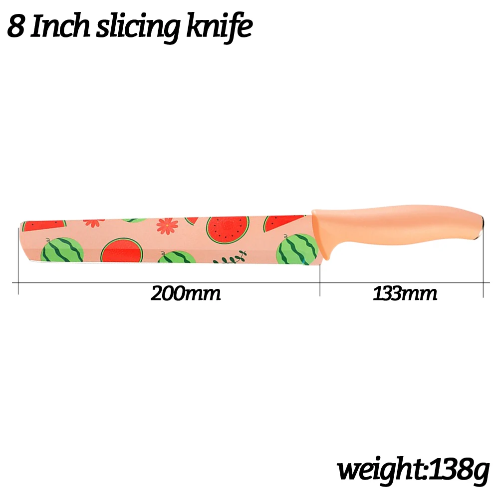 RZD 8'' Inch Slicing Stainless Steel Chef Knife Fillet Fishing Carving Nakiri Fruit Paring Vegetable Cooking Pro Tool Accessory