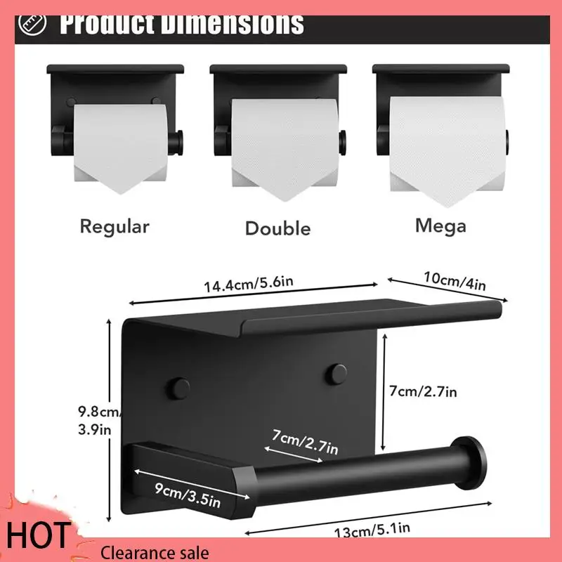 A88Z ที่ใส่กระดาษชําระพร้อมชั้นวางโทรศัพท์, กาวหรือสกรูติดผนังที่ใส่กระดาษทิชชู่ม้วน, เครื่องจ่ายห้องน้ํา