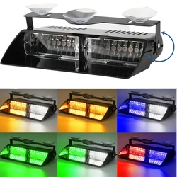 Police LED Lights 16Led Warning Light Car Dash Windshield Emergency Hazard Flash Strobe Light Beacon Lamp