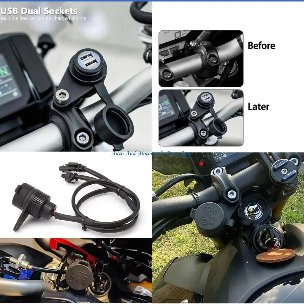 

P9FD Efficient 5V 2A USB Charging Socket For R1200GS R1250GS F900R Bikes With Enhanced Safety Features And Quick Installation