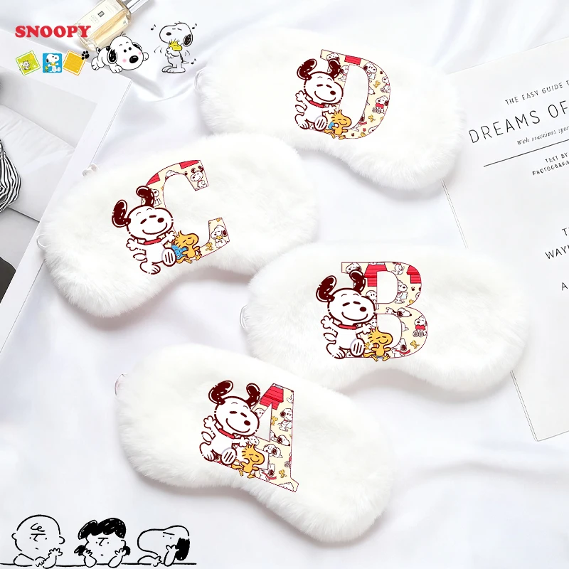 

Snoopys Eye Mask Cute Cartoon Patch Eyeshade Teenager Comfort Sunshade Soft Plush Blindfold Travel Goods Children Christmas Gift