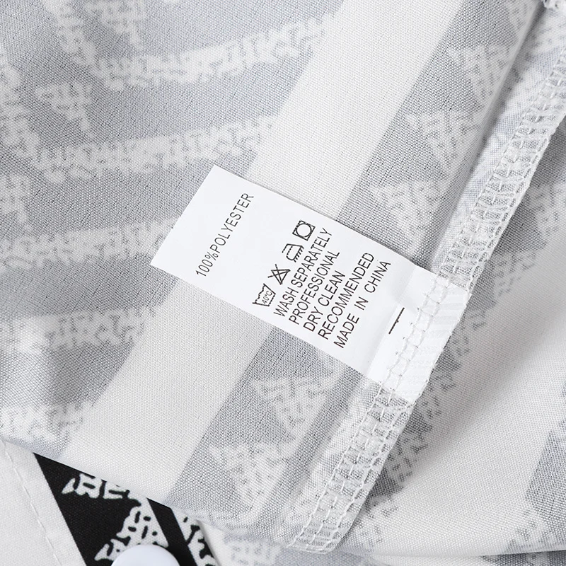 Retro Herren Geometrisch Gestreiftes Hemd Kurzarm Tribal-Print Knopfleiste Hawaii-Hemd Sommer-Oberteil Schwarz-Weiß Farbblock – Detail 7