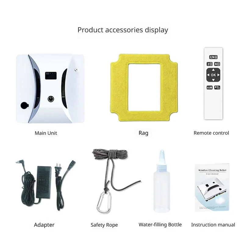 Commercial Window Cleaning Robot Fully Automatic Water Spraying High-Rise Exterior Cleaning Tool  with Navigation Planning