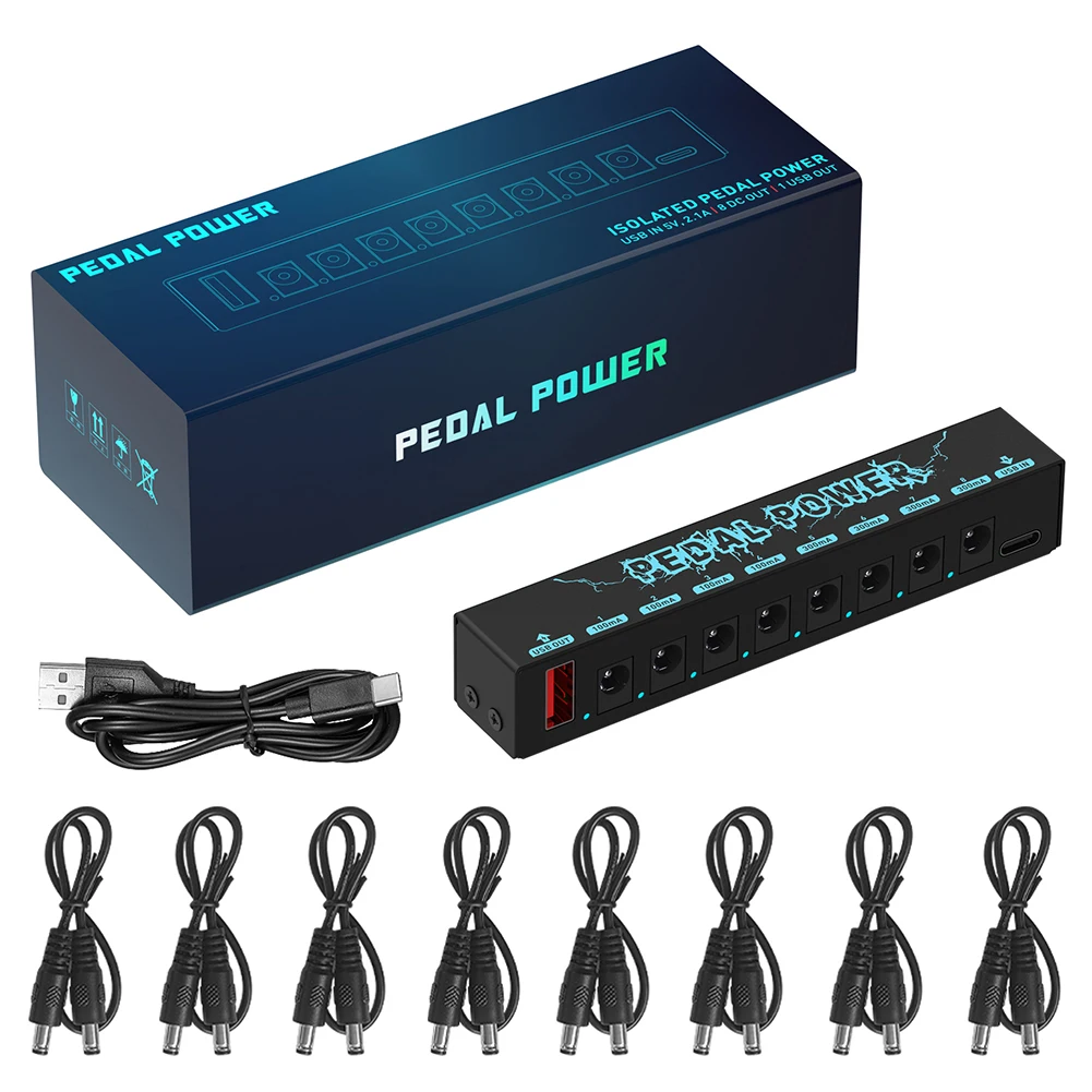 fonte-de-alimentacao-para-pedal-de-guitarra-efetor-de-guitarra-8-saidas-dc-isoladas-alimentacao-usb-em-5v-21a-8-dc-out-9v-pecas-de-guitarra