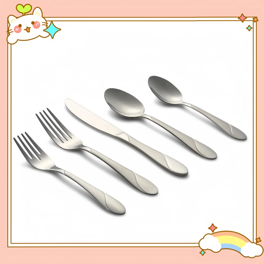 

Stainless Steel Flatware Set for 12 | 89-Pc Complete Service, Non-Tarnish Silverware for Family Dinner Parties & Restaurants