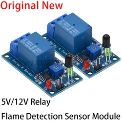 IR Infrared 1 Channel 5V 12V Flame Detection Sensor Module Fire Alarm Sensor Relay Module For Arduino