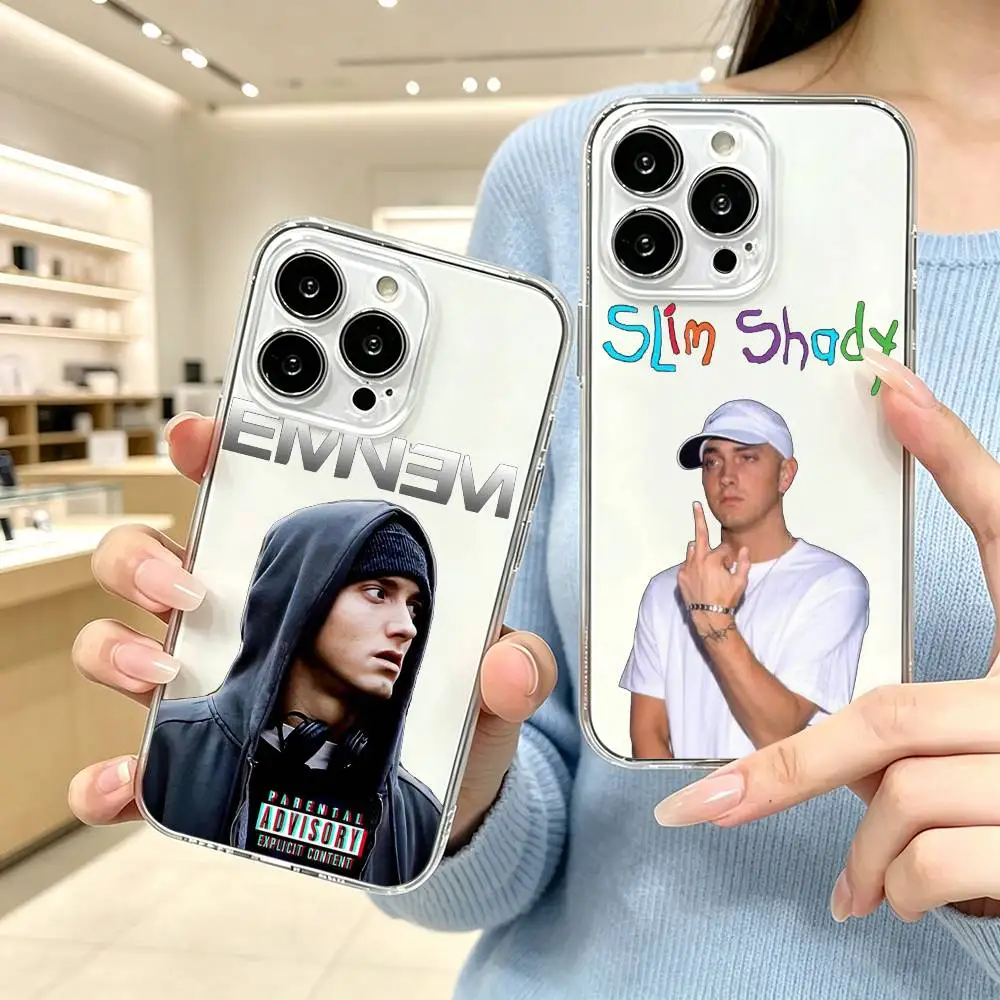 Eminem-M Slim Shady  Phone Case For iPhone18 17 16 15 14 13 12 11 Mini Pro Max Plus Transparent Cover Gift